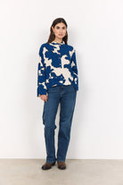 Soya Concept Vigdis Abstract Print Shirt - Estate Blue Combi