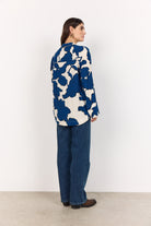 Soya Concept Vigdis Abstract Print Shirt - Estate Blue Combi