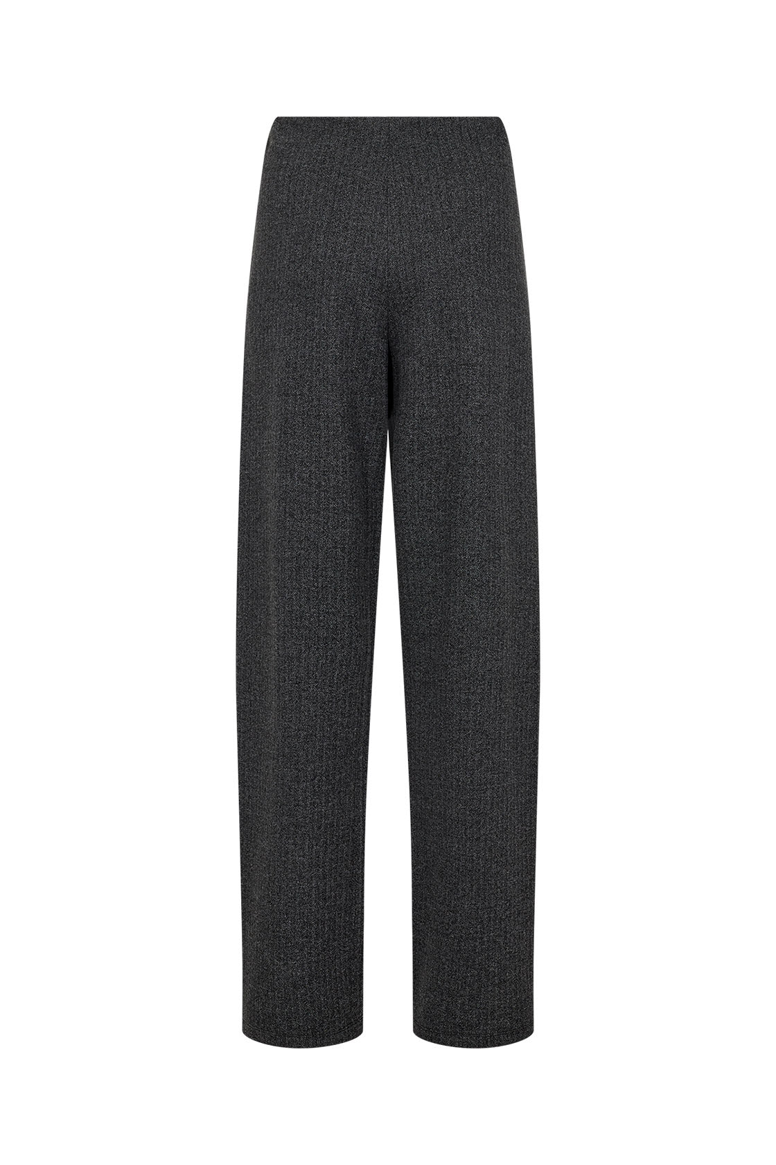 Soya Concept Vinja Warm Handle Straight Leg Trousers - Dark Earth Melange Comb