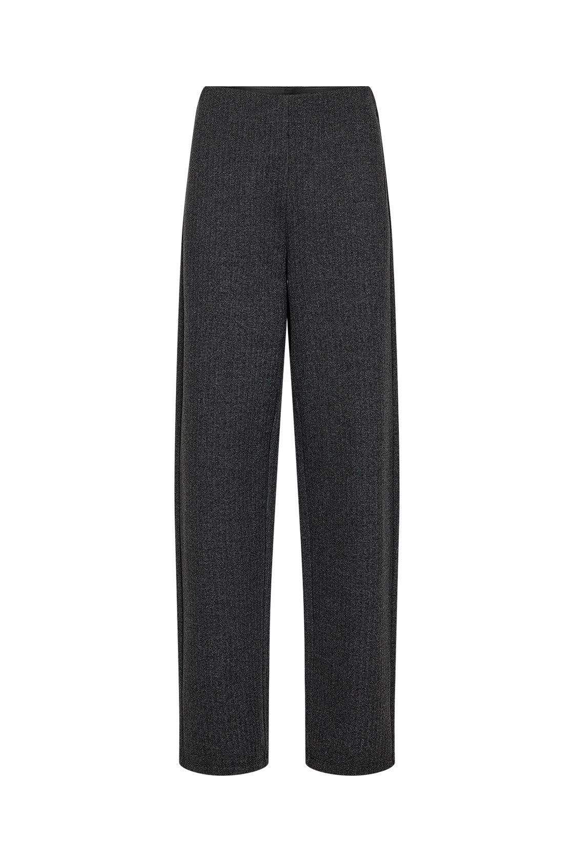 Soya Concept Vinja Warm Handle Straight Leg Trousers - Dark Earth Melange Comb