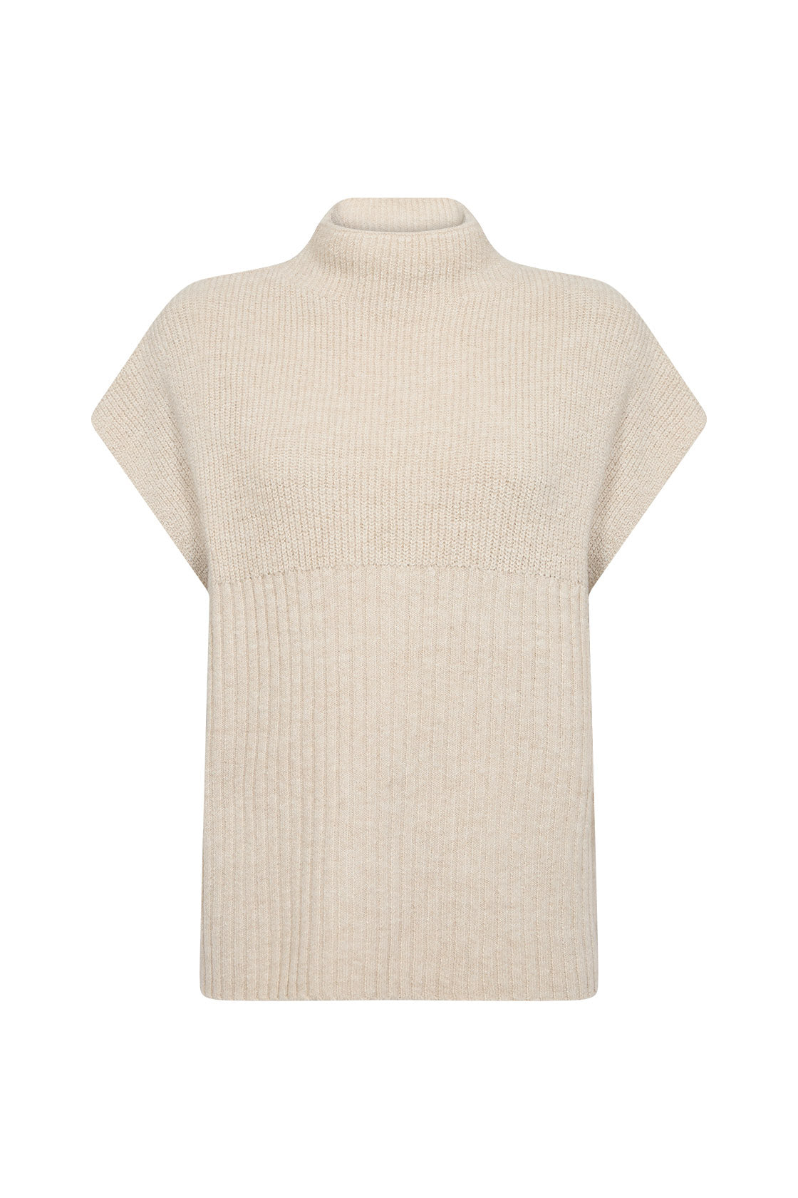 Soya Concept Virginia Knitted Drop Shoulder Jumper - Cream Melange