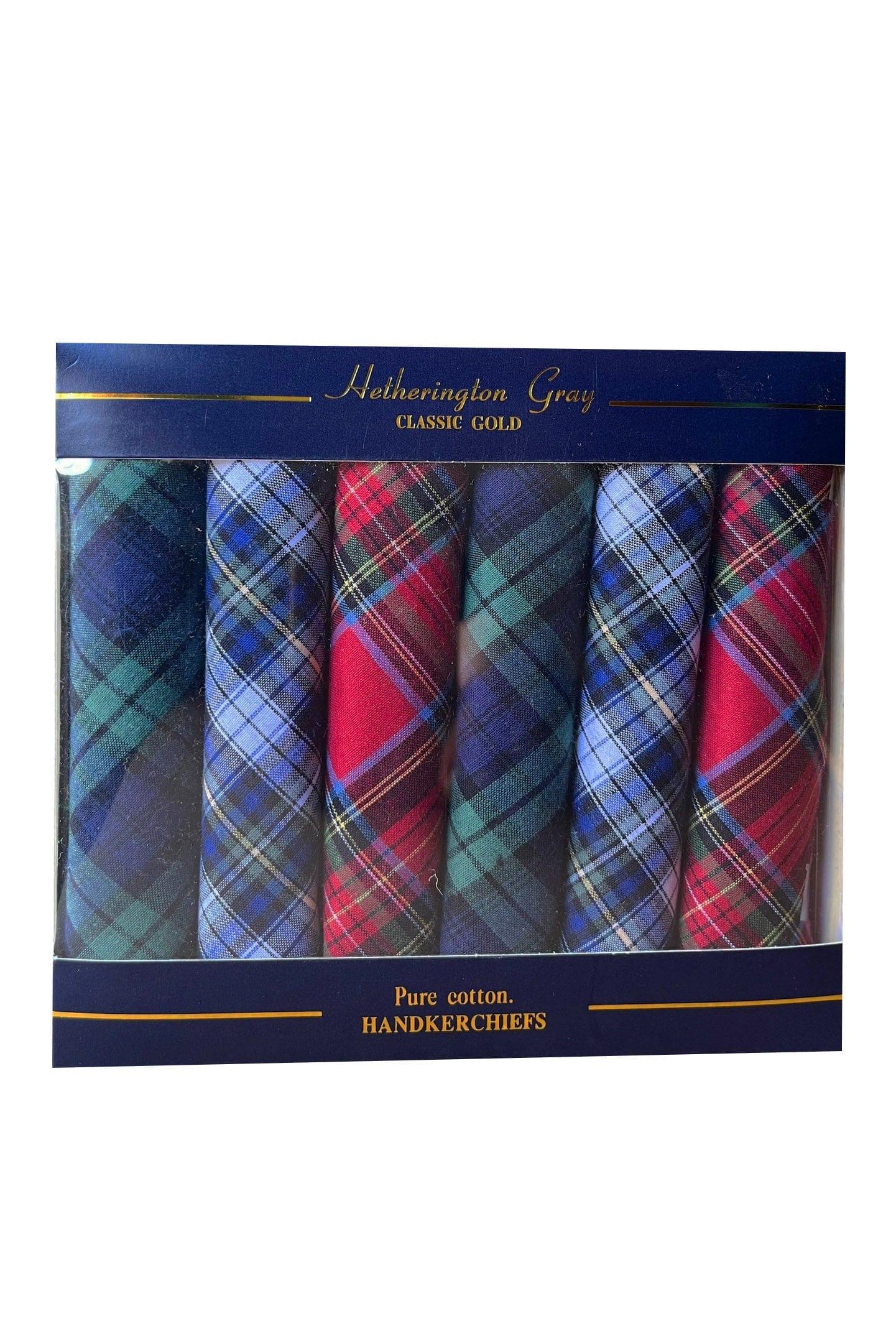 Spence Bryson Tartan 6 Pack of Handkerchiefs - Assorted MR65210_TARTAN_OS