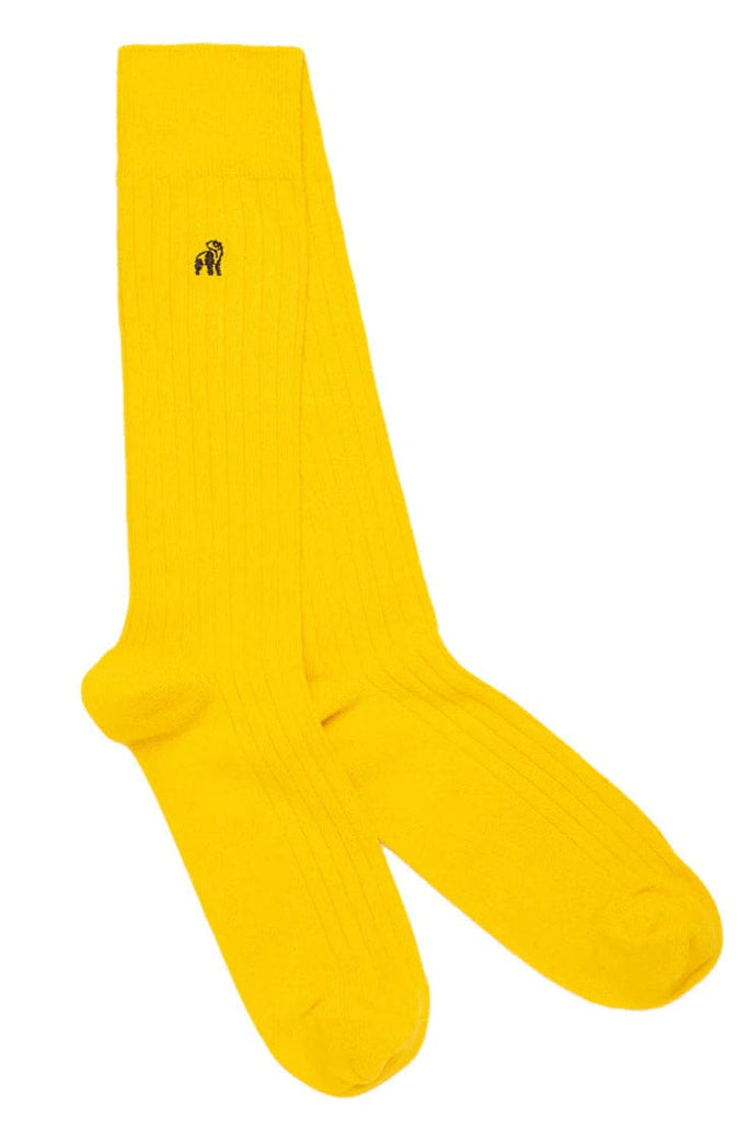 Swole Panda Bamboo Socks - Banana Yellow SP359_YELLOW_7-11