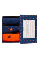 Swole Panda Box of 3 Bamboo Socks - Blue/Orange SP028-3_02_7-11