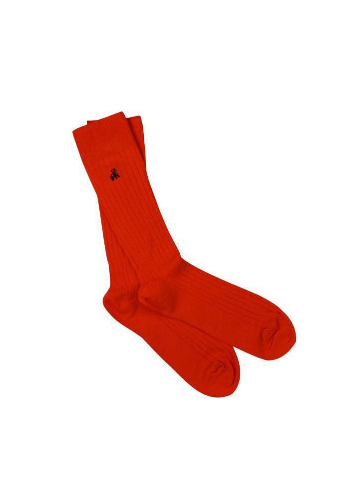 Swole Panda Classic Ribbed Bamboo Socks - Red SP083_RED_7-11