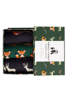 Swole Panda Countryside Box of 3 Bamboo Socks - Green/Blue SP028-3_08_7-11