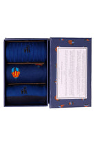 Swole Panda Hot Air Balloon Box of 3 Bamboo Socks - Blue SP028-3_20_7-11