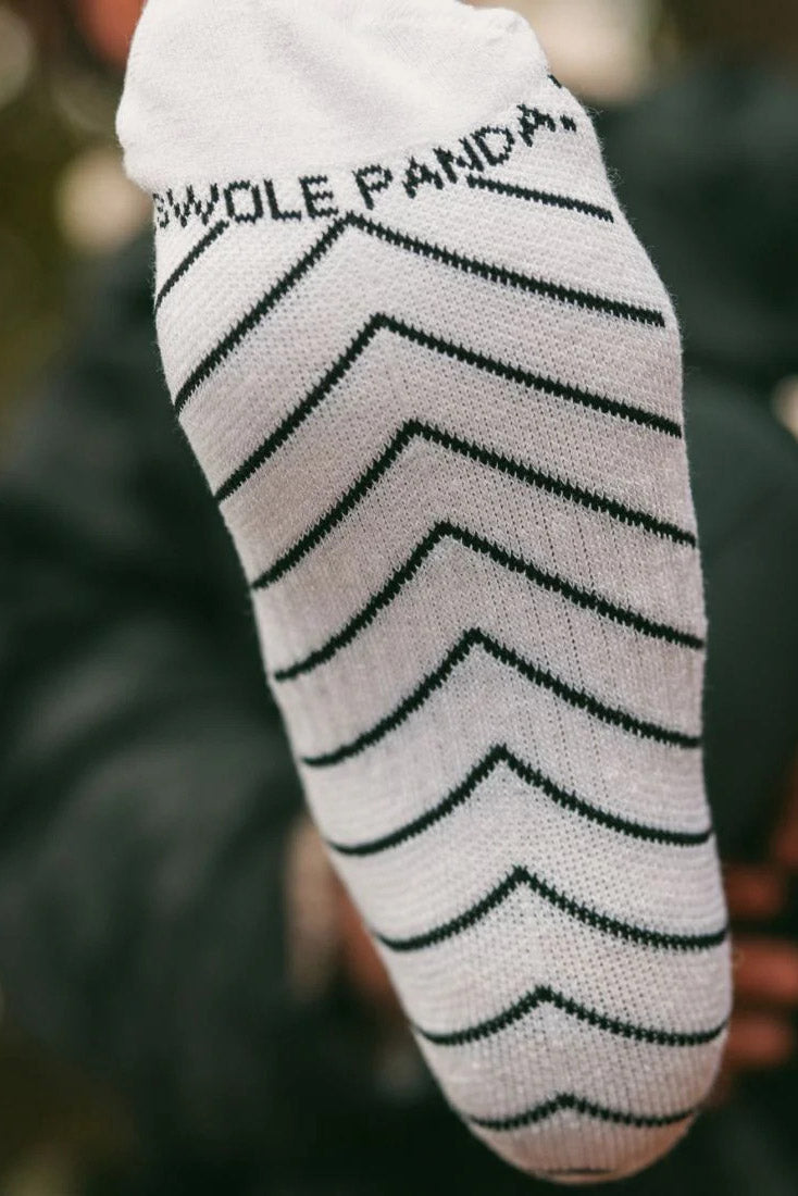 Swole Panda Performance Trainer Socks - White SPTS03_WHITE_7-11