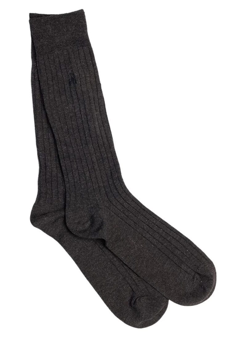Swole Panda Plain Bamboo Socks - Charcoal Grey SP465_CHARCOAL_7-11