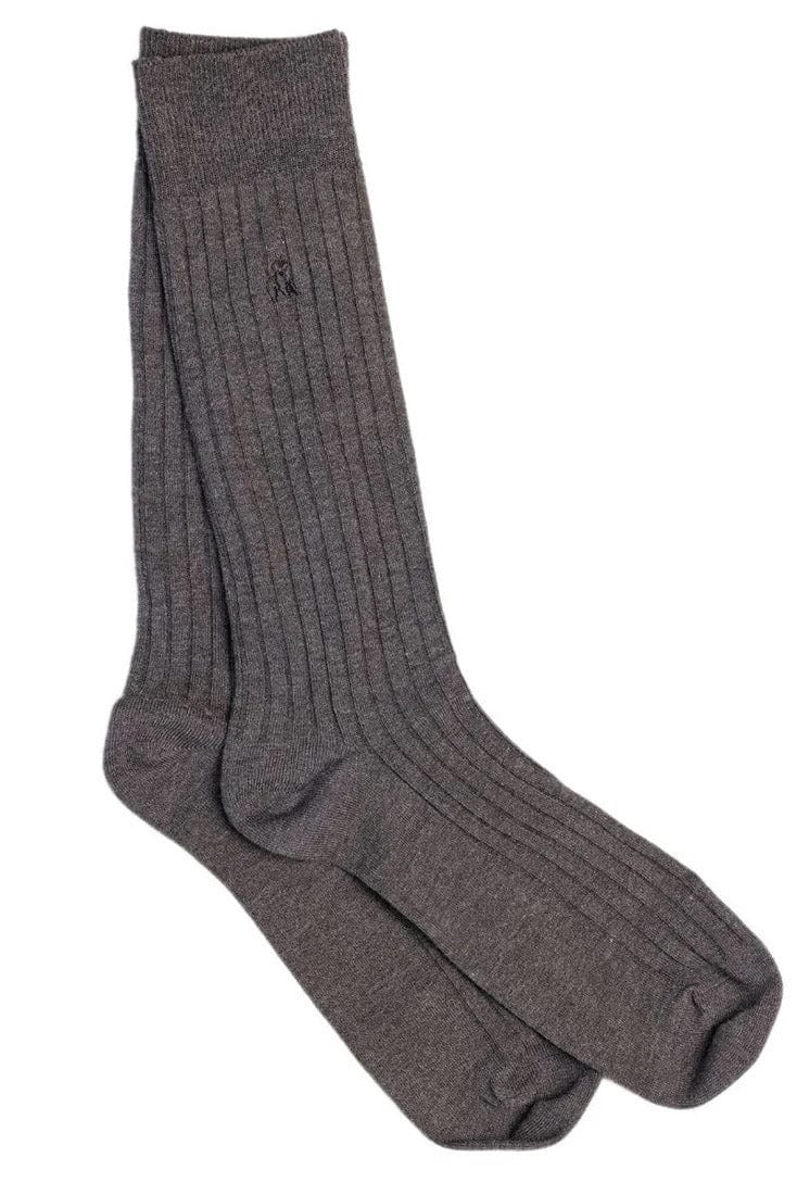 Swole Panda Plain Bamboo Socks - Marl Grey SP466_MARLGREY_7-11