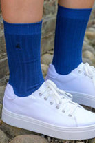 Swole Panda Plain Bamboo Socks - Royal Blue SP084_ROYAL_4-7