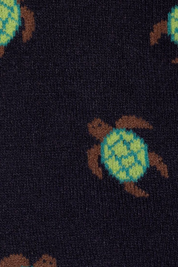 Swole Panda Turtle Bamboo Socks - Navy SP380_TURTLE_7-11