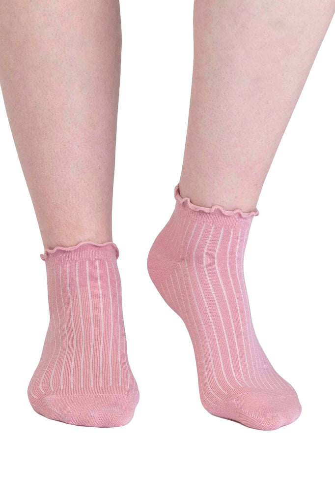 Thought Dacia Bamboo Frill Top Ankle 
Socks SPW841_PET_4-7