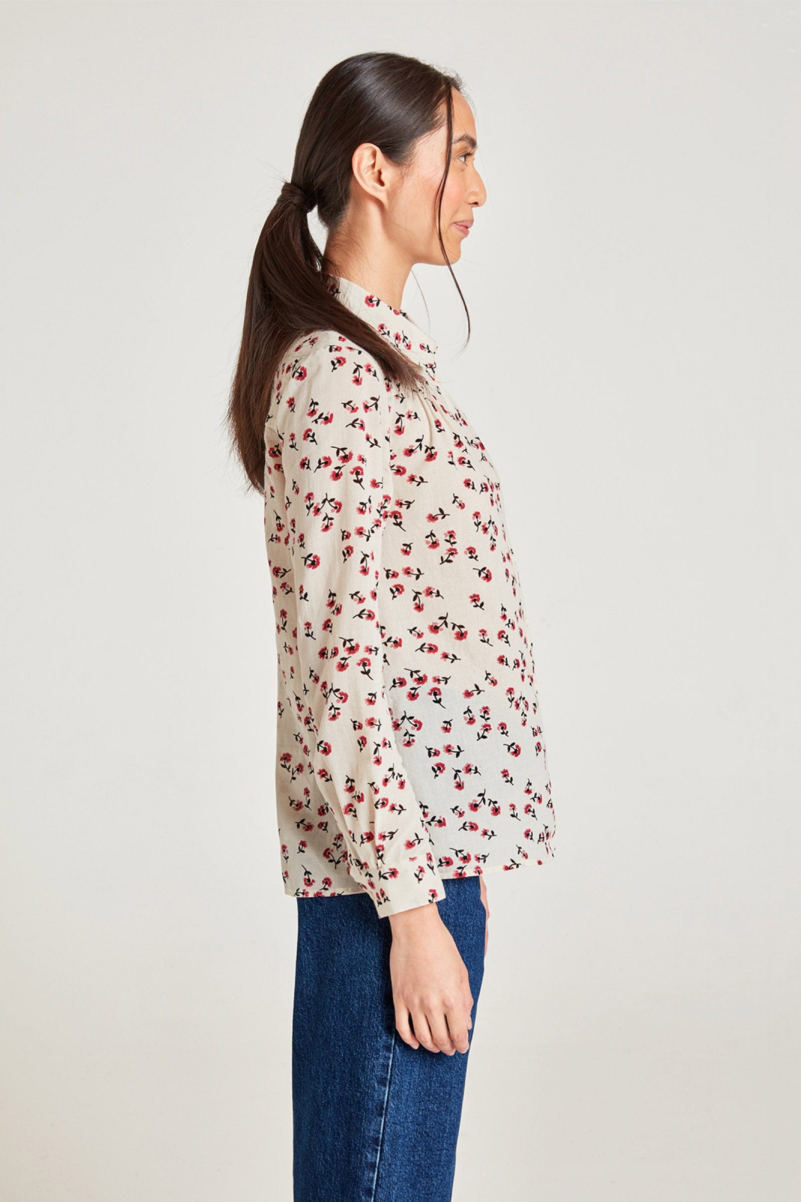 Thought Eloise Organic Cotton Blouse - Stone White