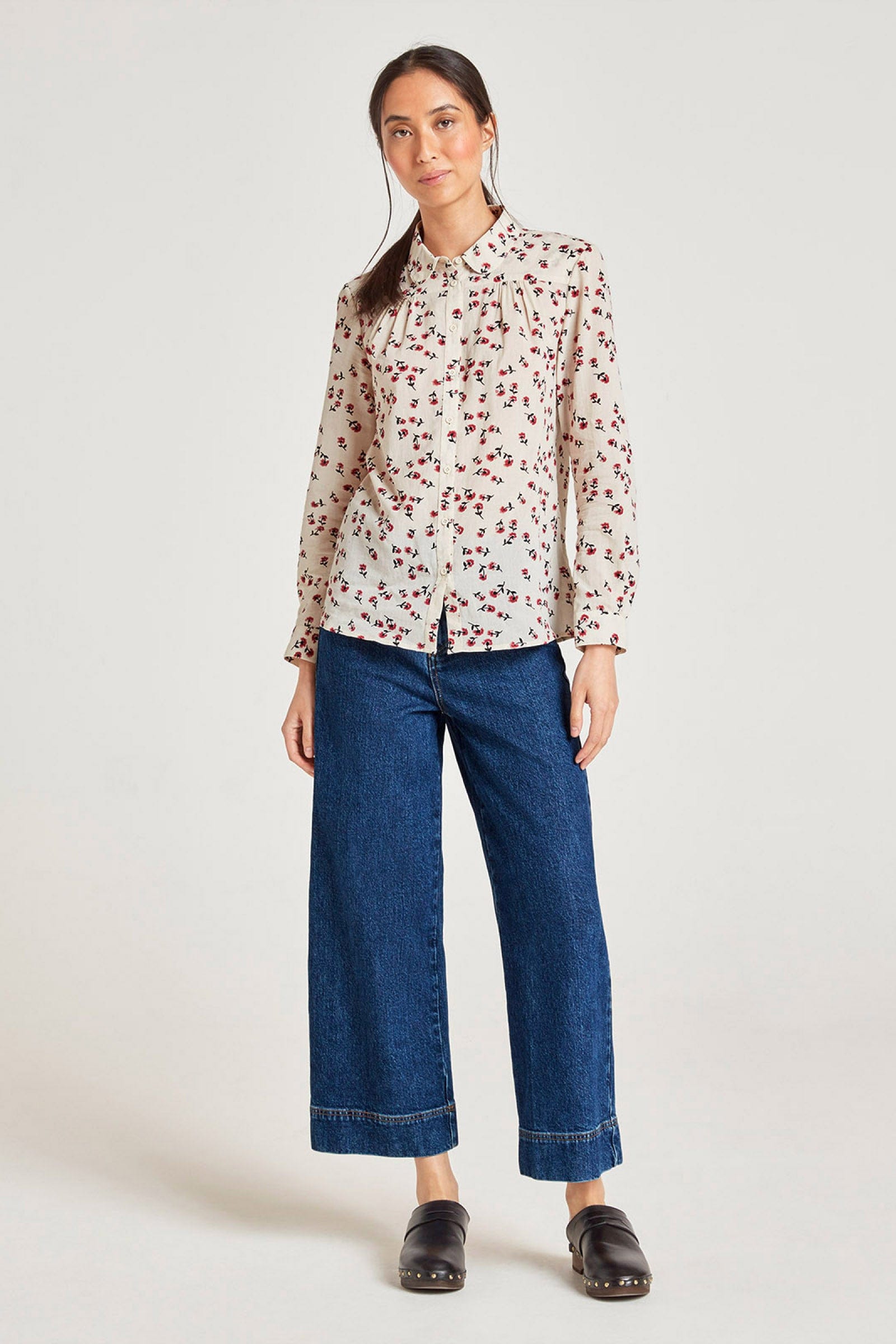 Thought Eloise Organic Cotton Blouse - Stone White