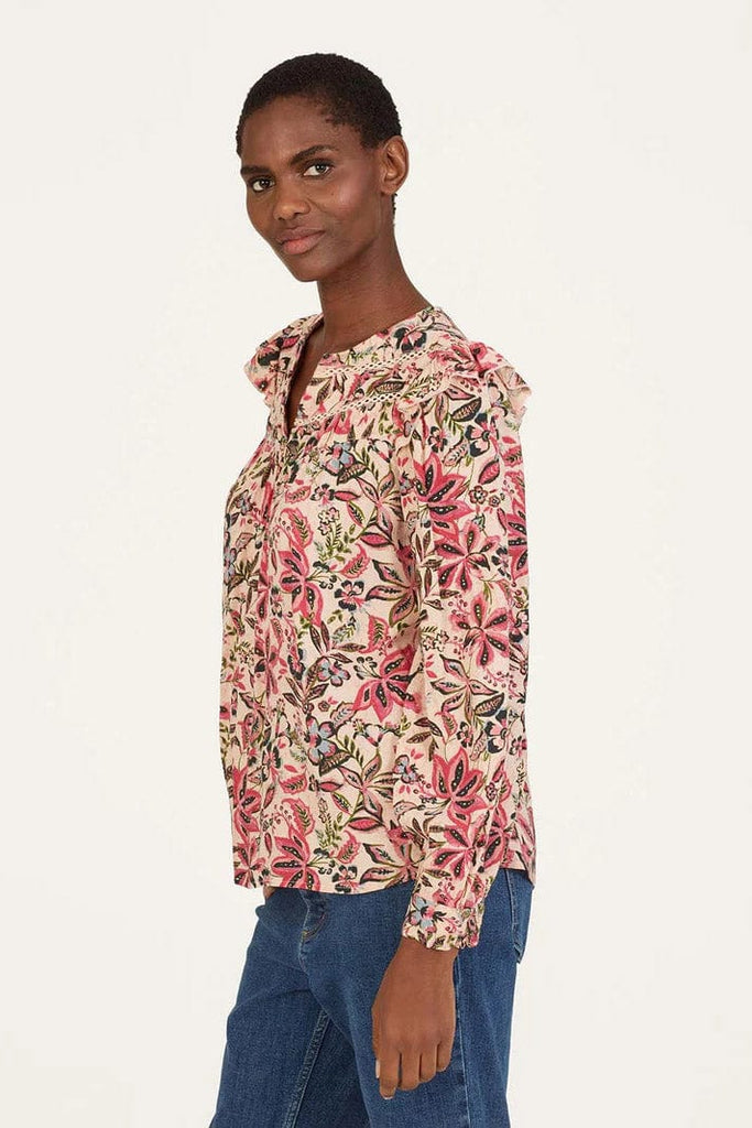 Thought Faye EcoVero Dobby Blouse - Faded Rose Pink