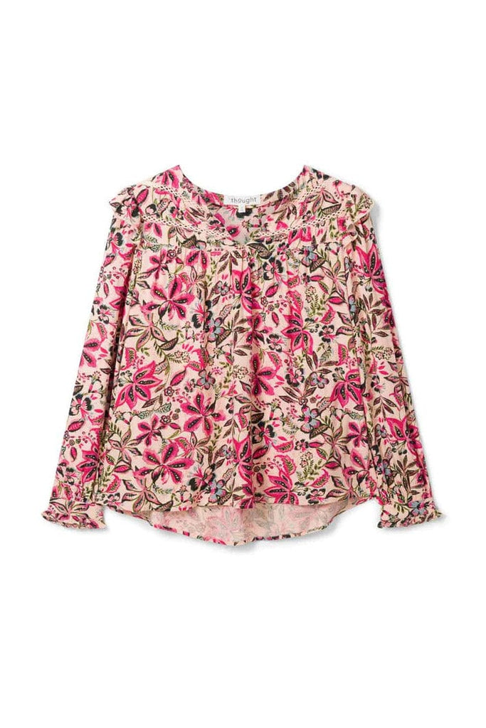 Thought Faye EcoVero Dobby Blouse - Faded Rose Pink