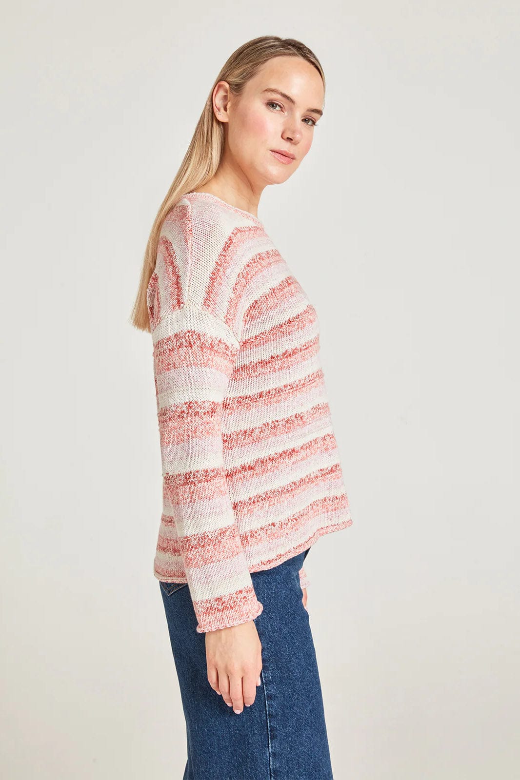 Thought Nori Organic Cotton Knit Jumper - Coral Orange