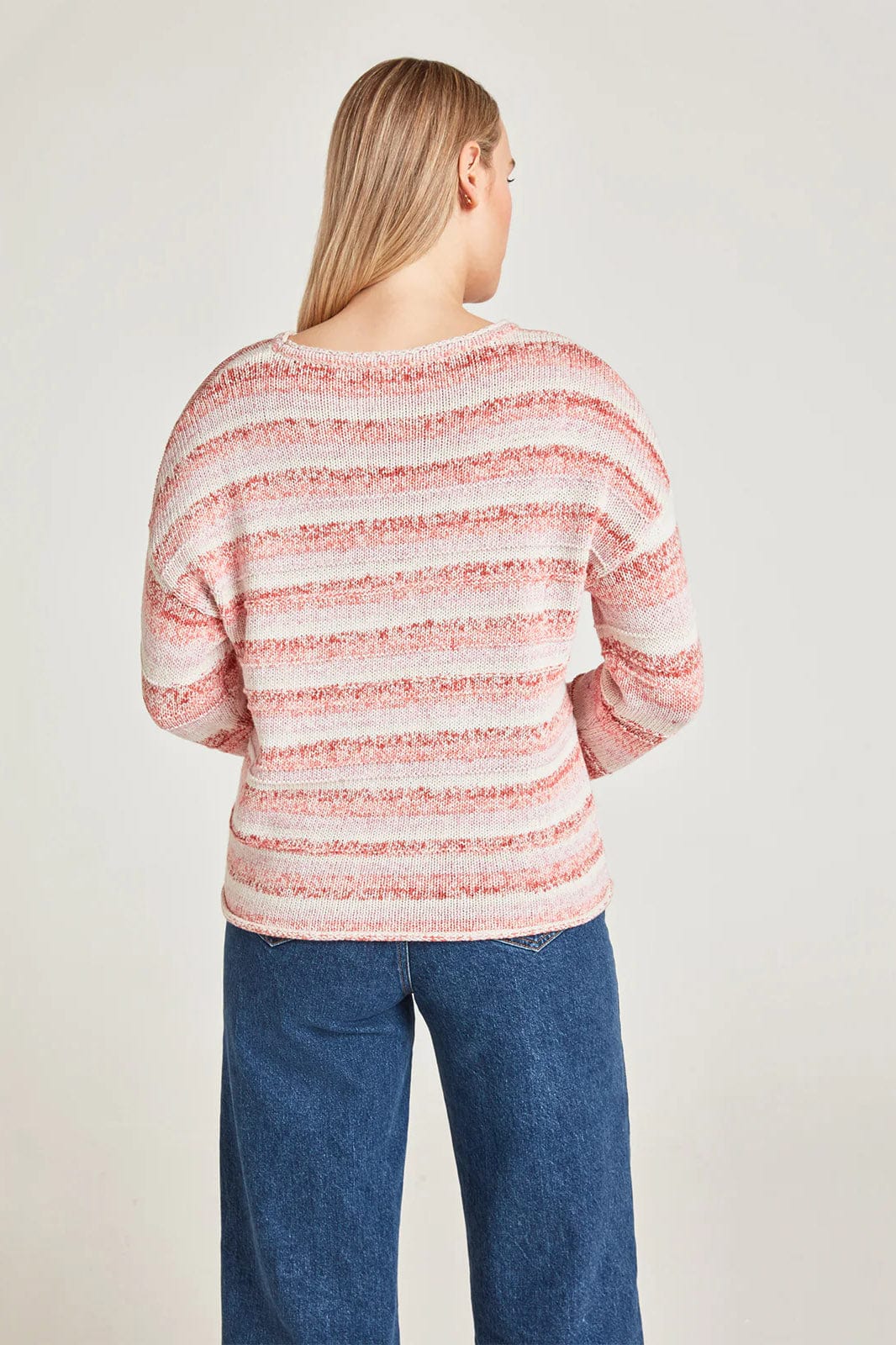 Thought Nori Organic Cotton Knit Jumper - Coral Orange