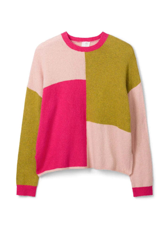 Stef Organic Cotton Fluffy Colour Block Jumper - UK 8