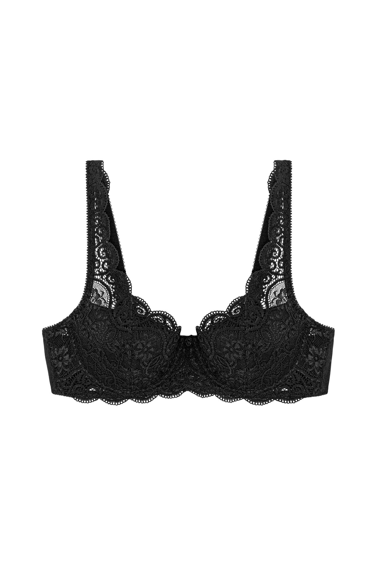 Triumph Amourette 300WHP Wired Padded Lace Bra - Black