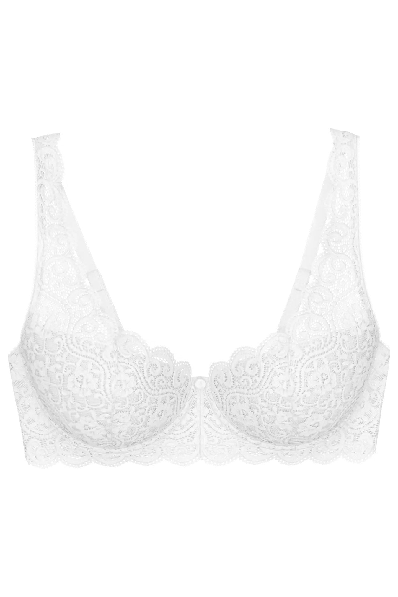 Triumph Amourette Wired + Padded Lace Bra - White