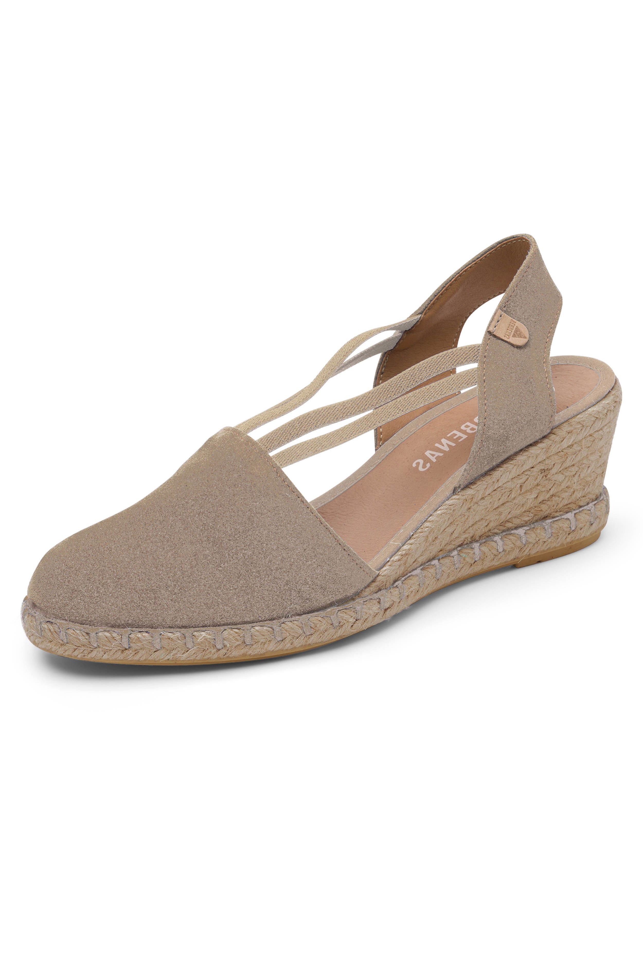 Verbenas Maika Suede Espadrille Wedges - Piedra