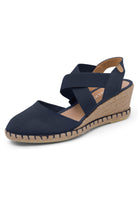 Verbenas Mila Suede Espadrille Wedges - Marino