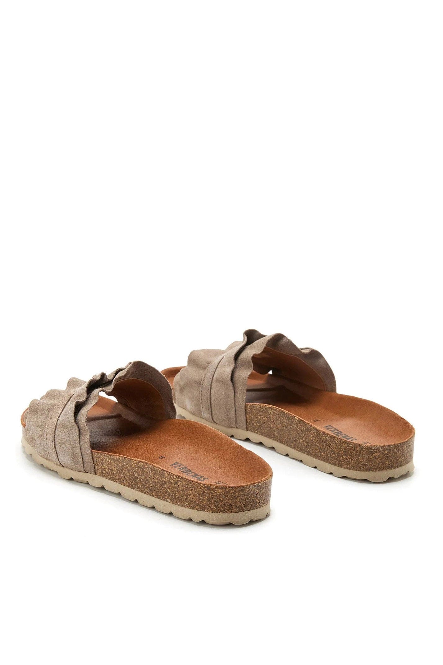 Verbenas Rocio Serraje Volante Suede Leather Sandals - Iris