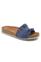Verbenas Rocio Serraje Volante Suede Leather Sandals - Piedra