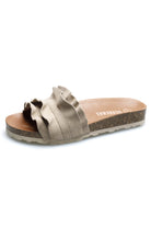 Verbenas Rocio Suede Sandals - Piedra