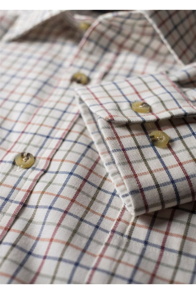 Viyella Cotton/Wool Plum Tattersall Check Shirt