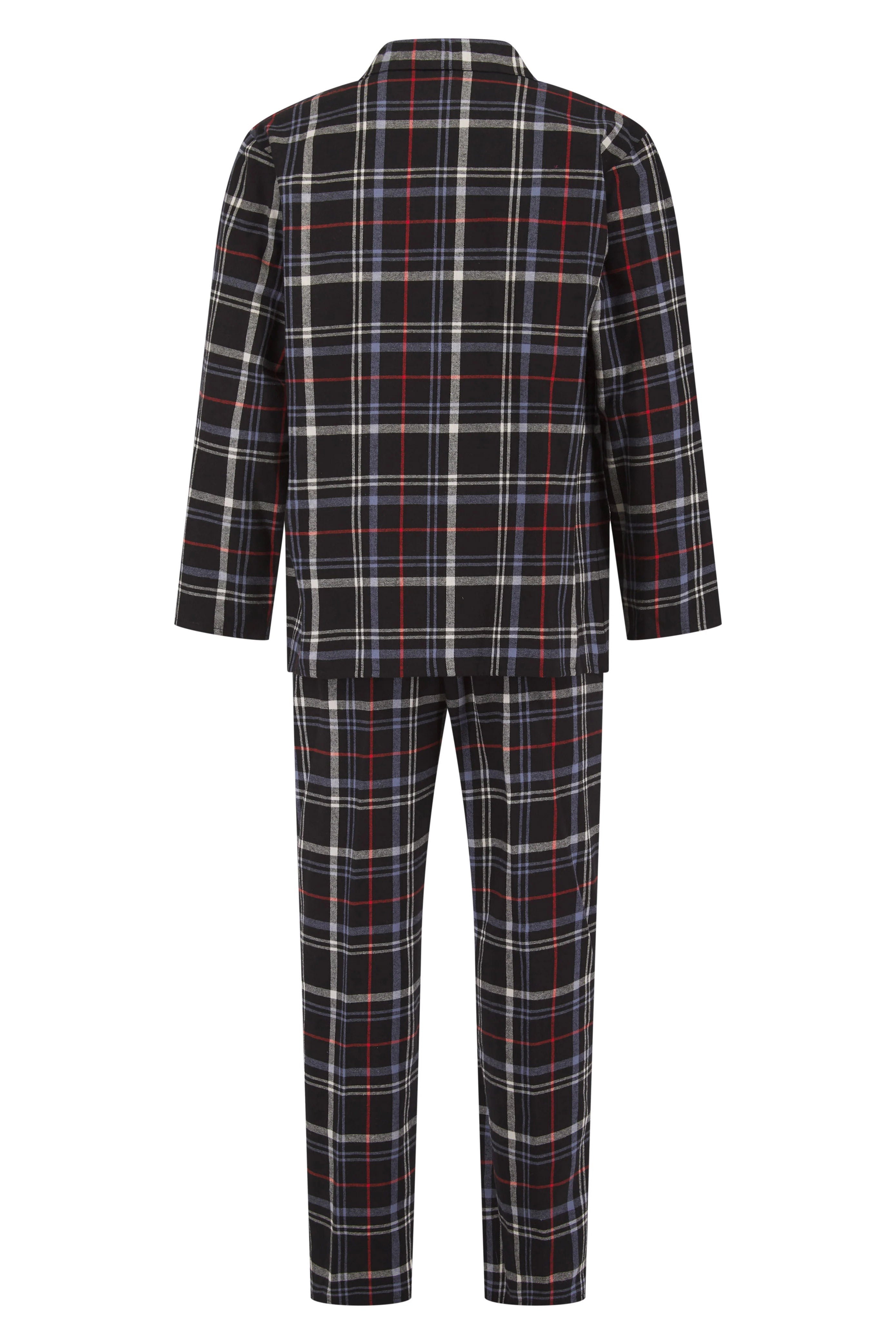 Walker Reid Brushed Cotton Check Pyjama Set - Black