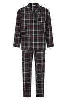 Walker Reid Brushed Cotton Check Pyjama Set - Black