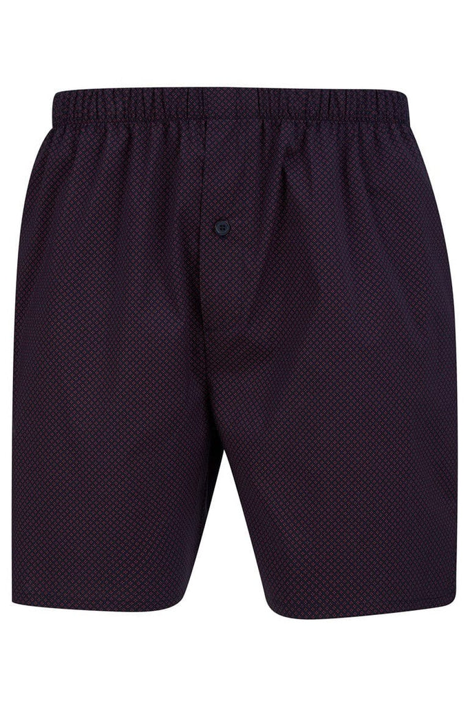 Walker Reid Short Sleeve/Shorts Pyjama Set - Navy/Red