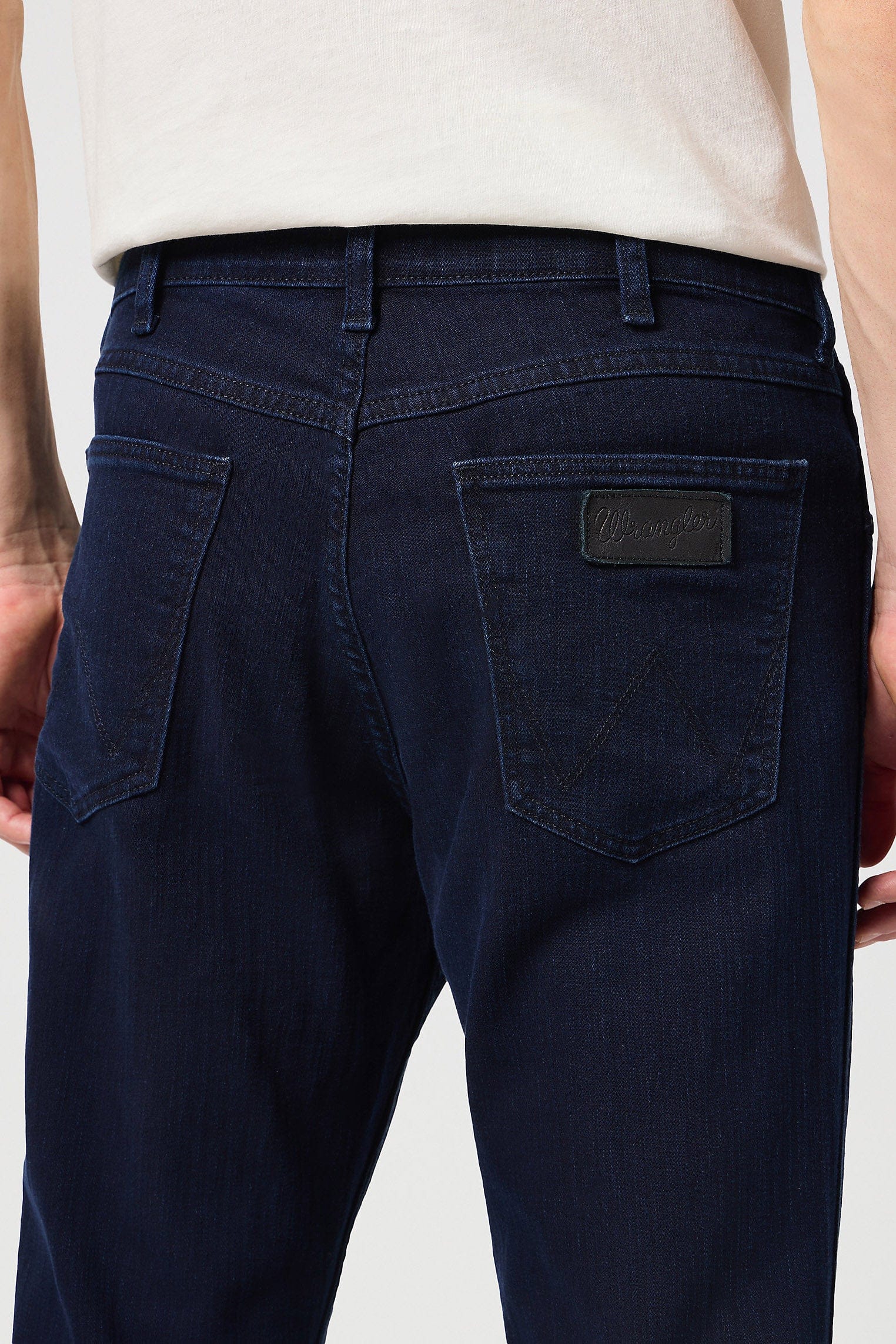 Wrangler Greensboro Straight Stretch Jeans - Black Back