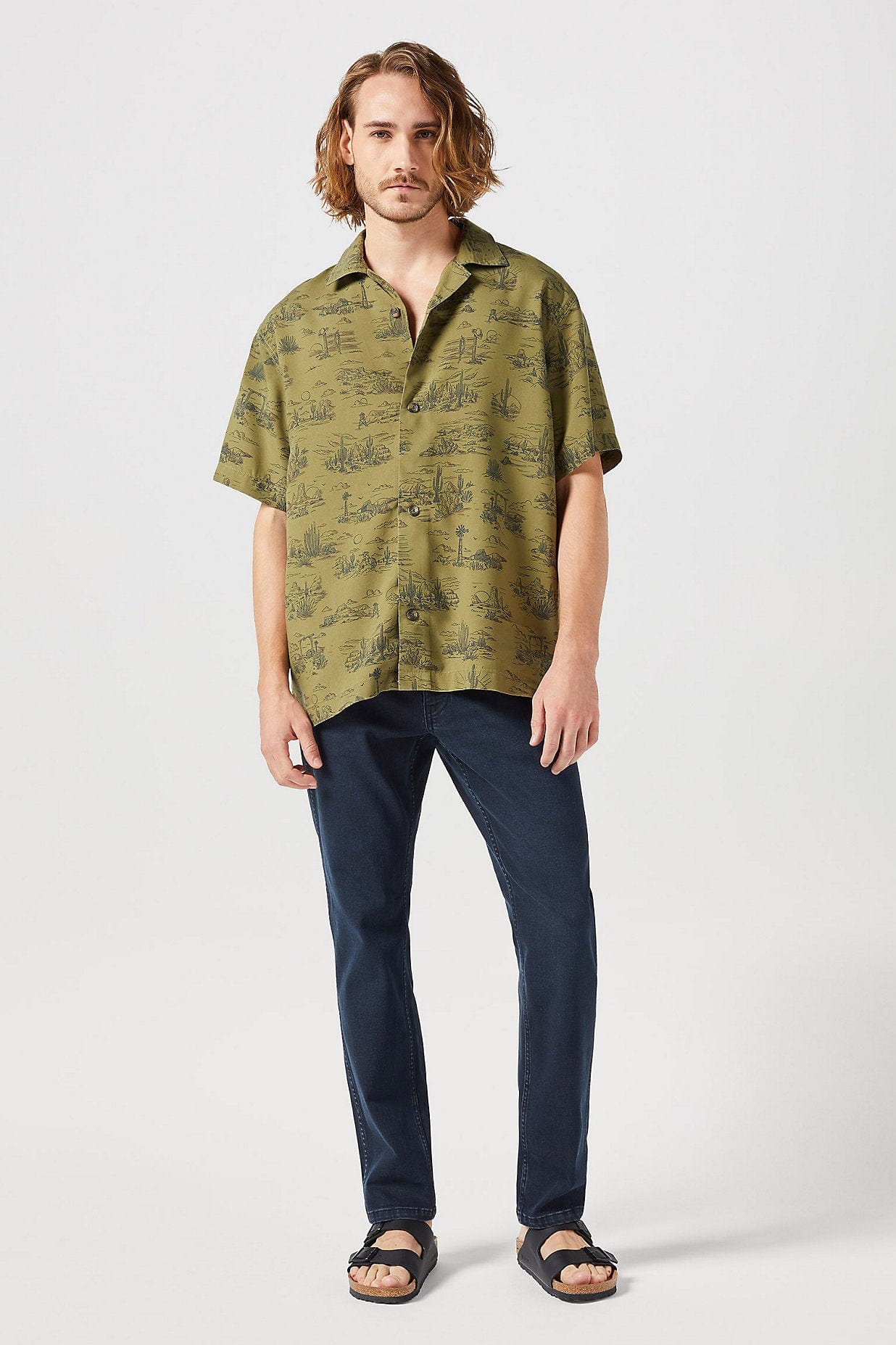 Wrangler River Cotton Stretch Regular Tapered Jeans - Cloudy Skies