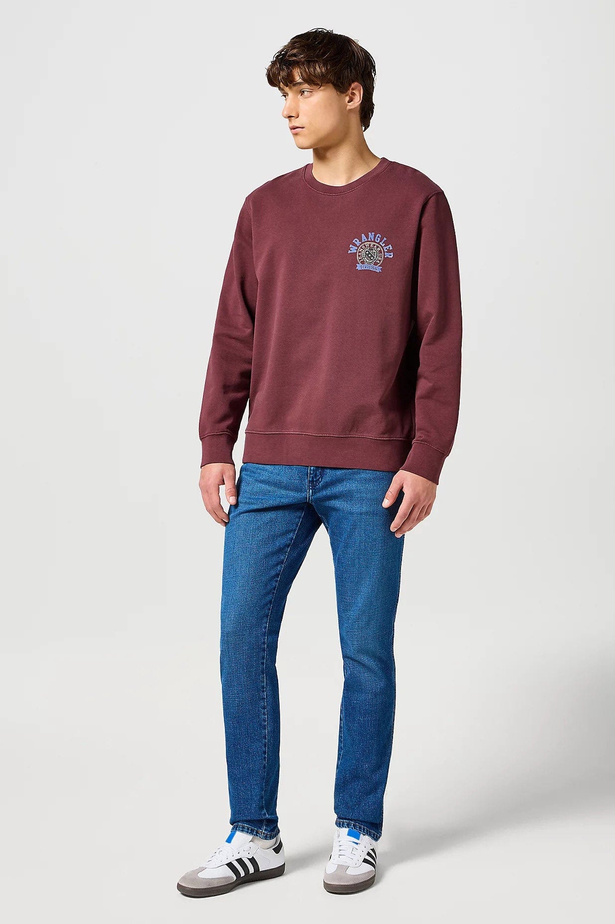 Wrangler River Cotton Stretch Regular Tapered Jeans - Sundown Blue