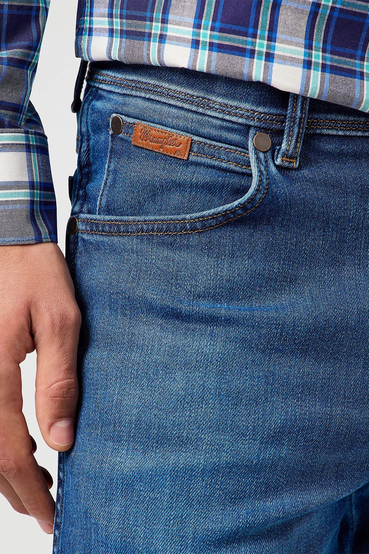 Wrangler Texas Medium Stretch Straight Leg Jeans - Verdant Tone