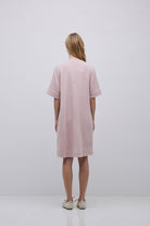 Yerse Camelia Cotton Gauze Dress - Pale Pink