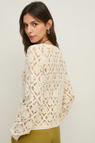Yerse Crochet Cardigan - Ecru