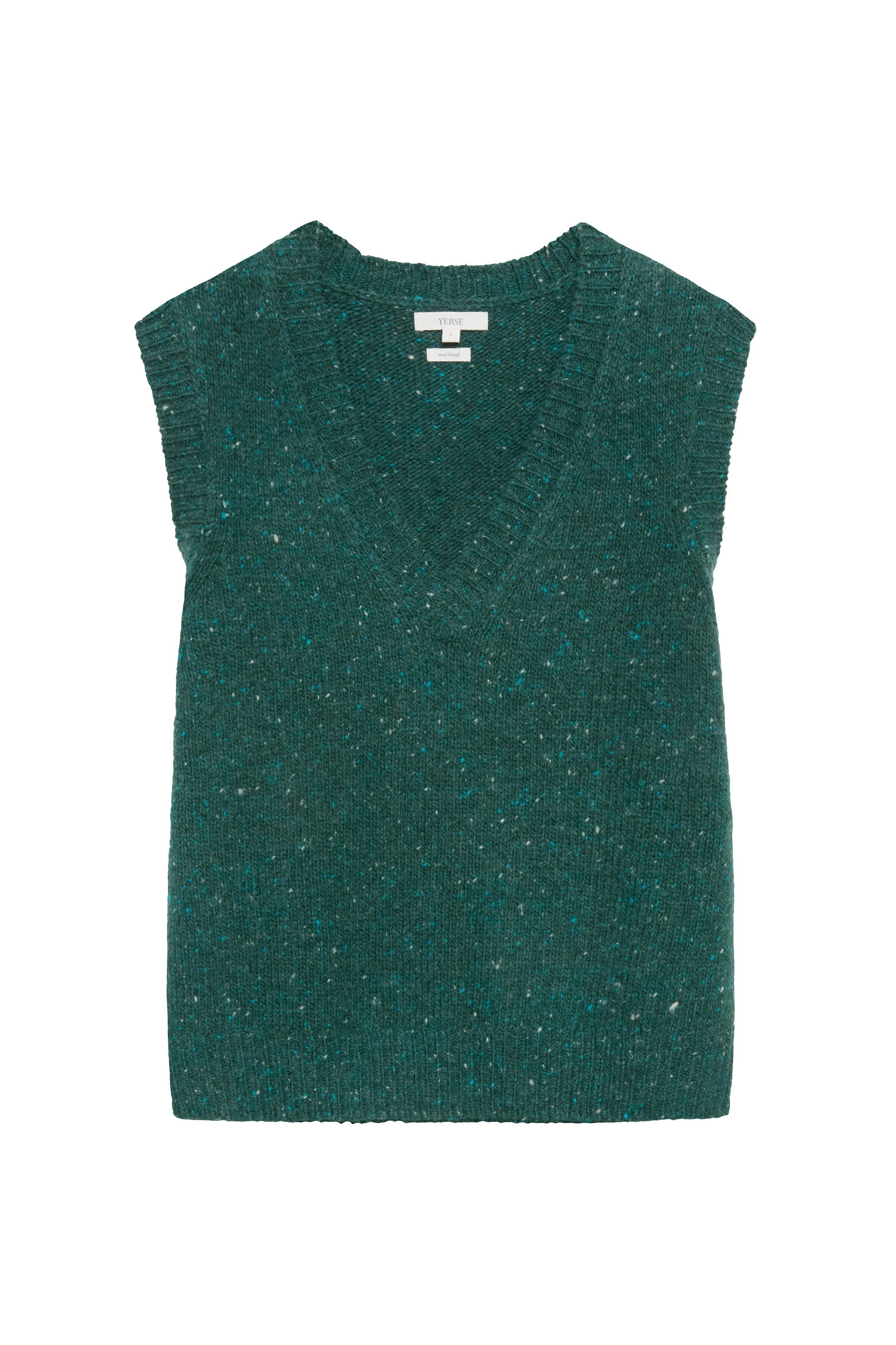 Yerse Extrafine Merino Wool Blend Knitted Sleeveless Jumper - Dark Forest
