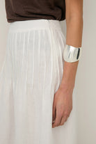Yerse Hemp Midi Skirt - White