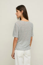 Yerse Linen T-Shirt - Navy Crudo