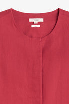 Yerse Pure Linen Vest - Raspberry