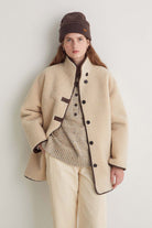 Yerse Shearling Coat - Ecru