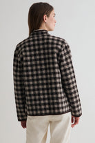 Yerse Short Boiled Wool Coat - Checks