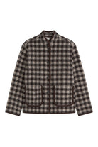 Yerse Short Boiled Wool Coat - Checks