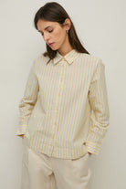 Yerse Striped Cotton Shirt - Amarillo