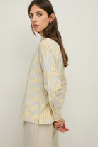 Yerse Striped Cotton Shirt - Amarillo